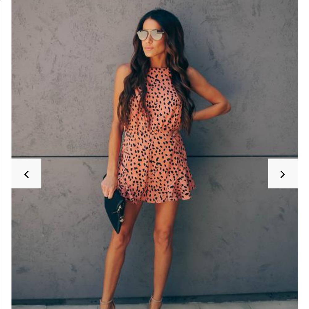 VICI NWOT Flintstone Backless Ruffle Romper